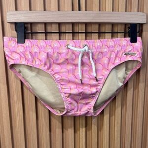 Parke & Ronen Pink Patterned Swim breif small